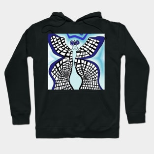 Abstract Painting of "Angel of Redemption" in Picasso Style Hoodie